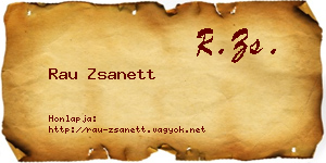 Rau Zsanett névjegykártya
